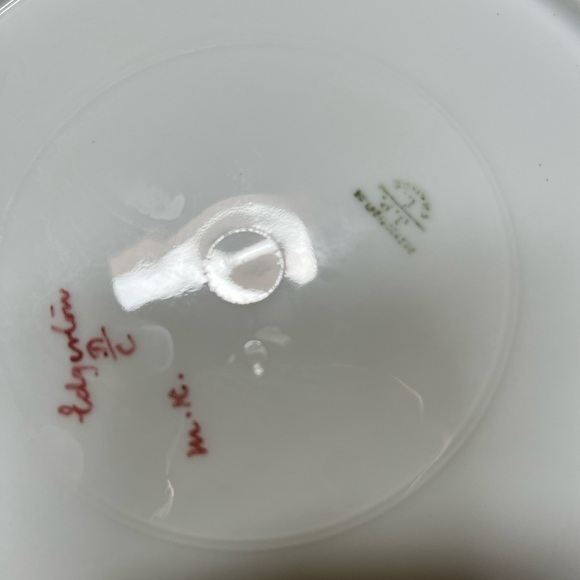 Limoges France Two  Signed Floral Design Porcelain Luncheon Plates - Picture 6 of 8